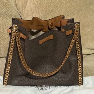 MICHAEL KORS MINA LARGE PURSE NWOT BROWN